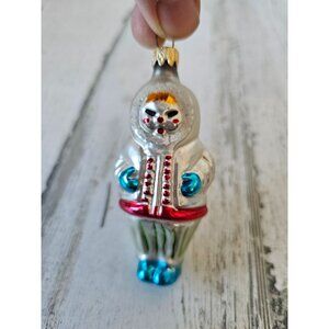 Vintage‎ Columbia Eskimo snowman glass ornament Mercury Xmas tree